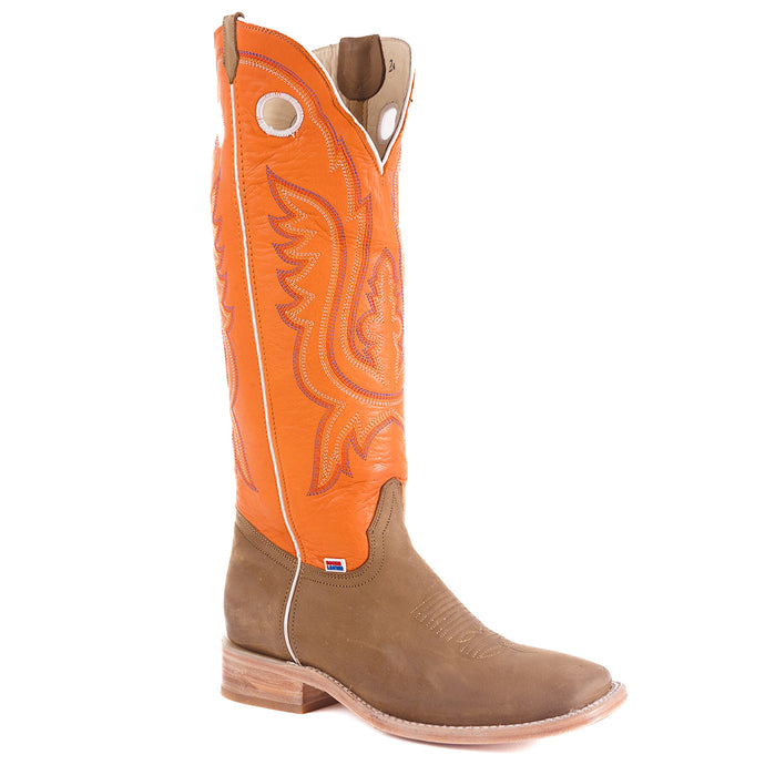 1104 - RockinLeather Men's Buckaroo Orange Shaft Western Boot