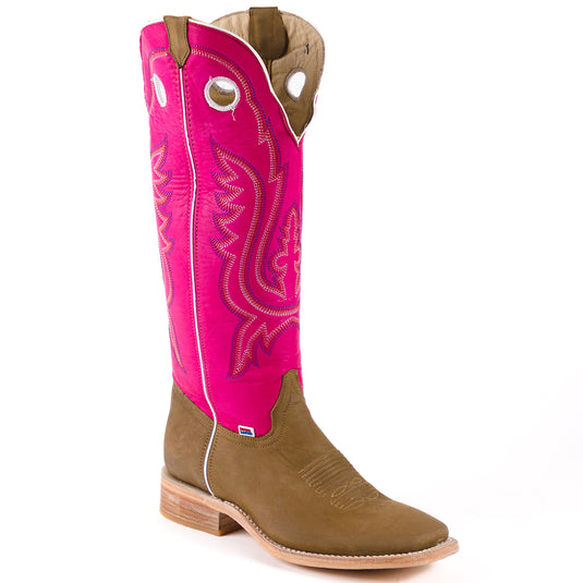 1105 - RockinLeather Men's Buckaroo Pink Shaft Western Boot
