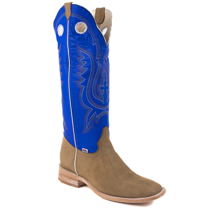 1106 - RockinLeather Men's Buckaroo Blue Shaft Western Boot