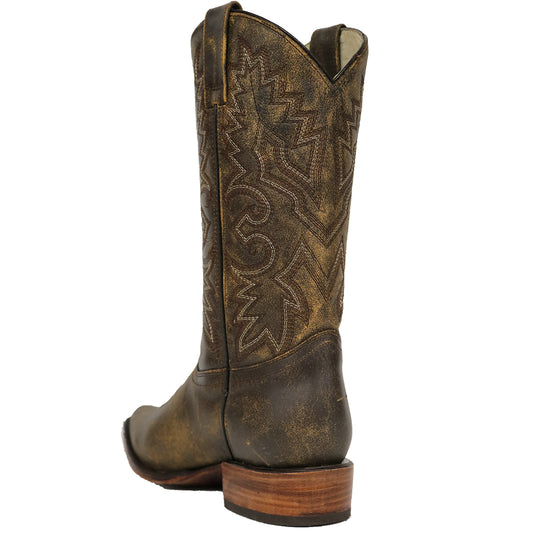 1172 - RockinLeather Men's Bomber Brown Pointed Toe Western Boot