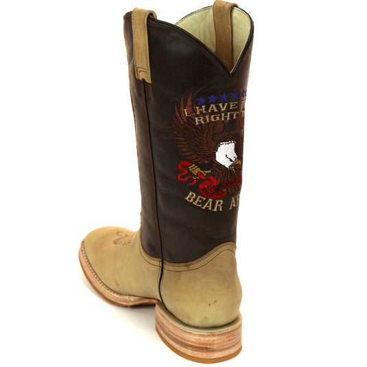 1199 - RockinLeather Men's * Right To Bear Arms * Western Boot