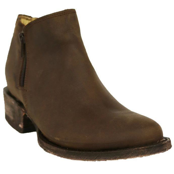 2152 - RockinLeather Ladies Chocolate Brown Shortie Western Boot
