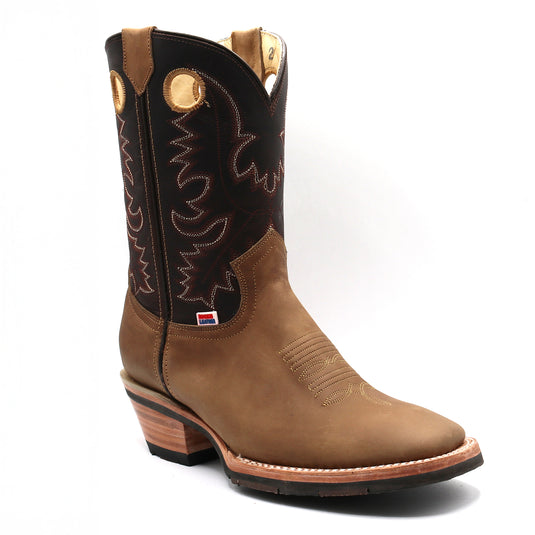2177 - RockinLeather Women's Crazy Horse Square Toe Western Boot