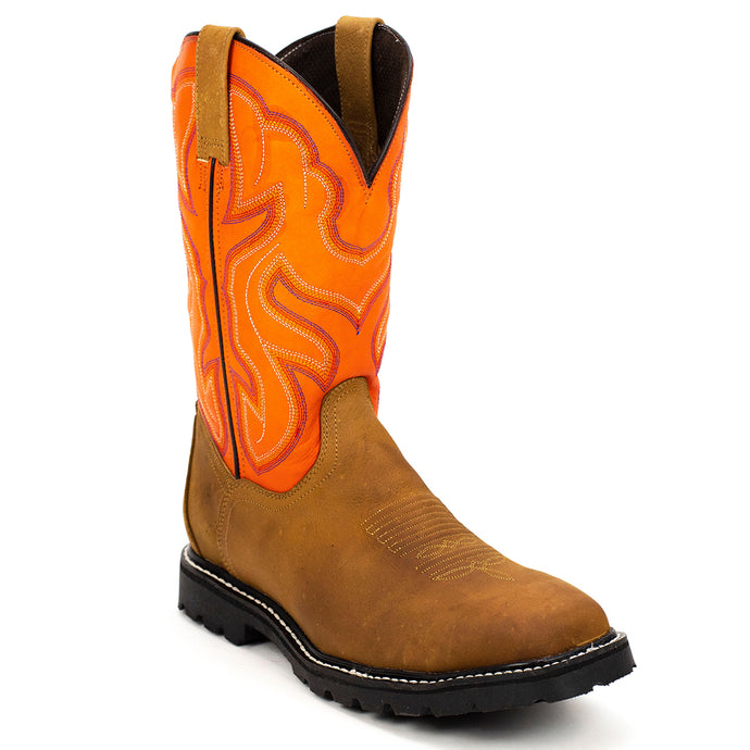 3105 - RockinLeather Men's Amber Steel Toe Work Boot