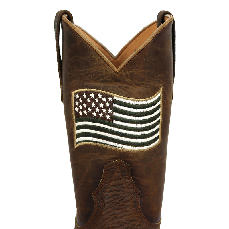 Load image into Gallery viewer, 5016 - RockinLeather Men&#39;s American Flag Soft Toe Work Boots
