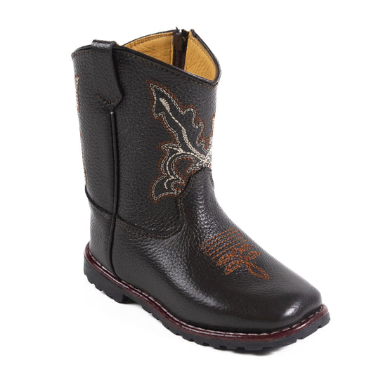 5502 T - RockinLeather Toddler Chocolate Cowhide Boot