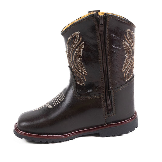 5503 T - RockinLeather Toddler Chocolate Cowhide Boot
