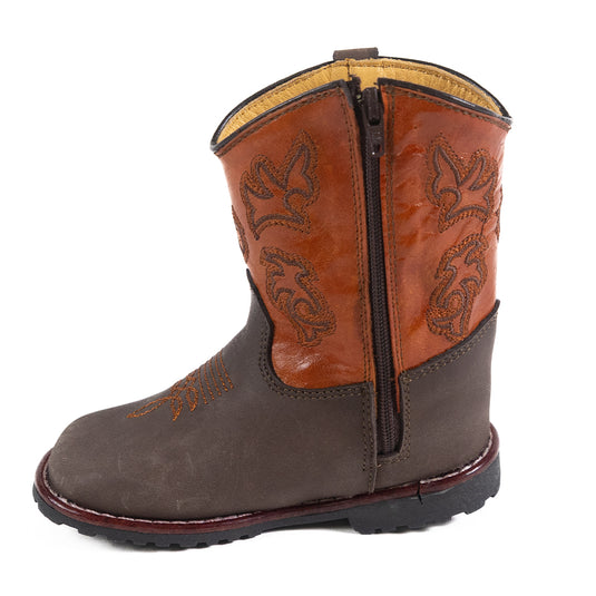 5504 T - RockinLeather Toddler Crazy Choco Cowhide Boot