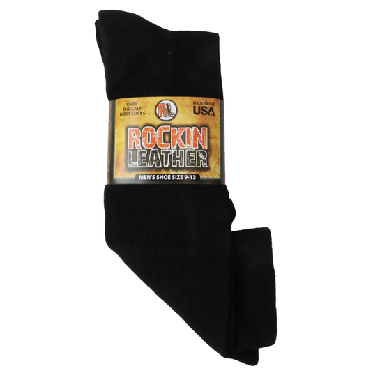 RockinLeather Black Boot Socks