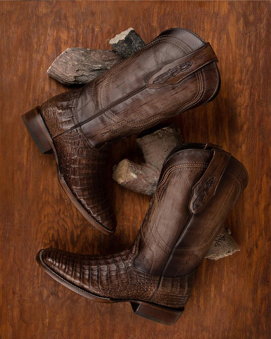 8009 - RockinLeather Men's West Caiman Square Toe Western Boot