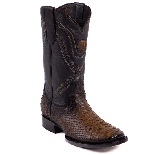 8012 - RockinLeather Men's Safari Python Square Toe Western Boot