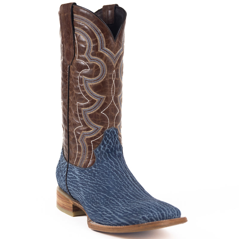Load image into Gallery viewer, 8025 - RockinLeather Men&#39;s Blue Buffalo Square Toe Western Boot
