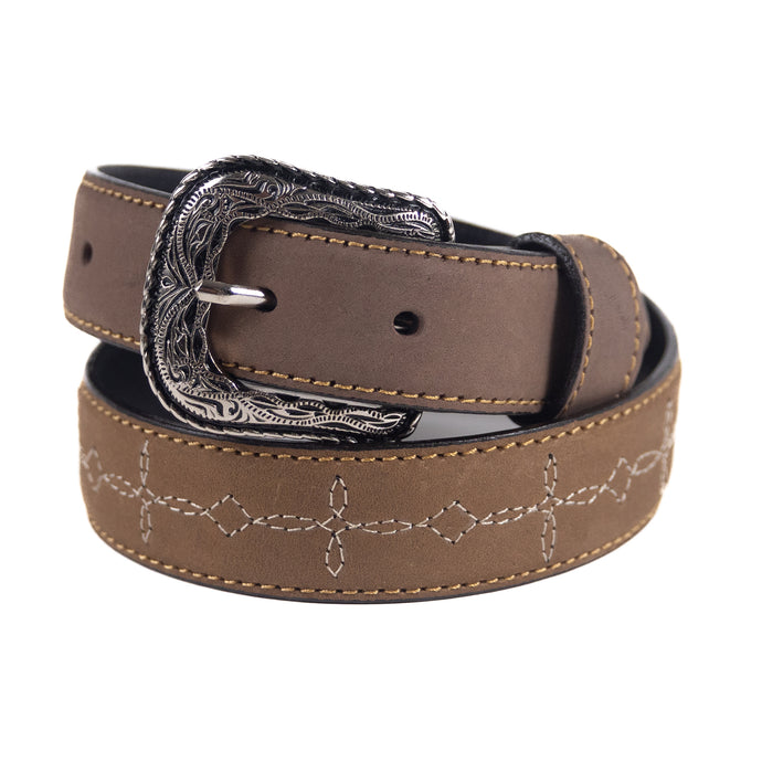 B1034 - RockinLeather Children's Brown Leather Belt w/Embroidery