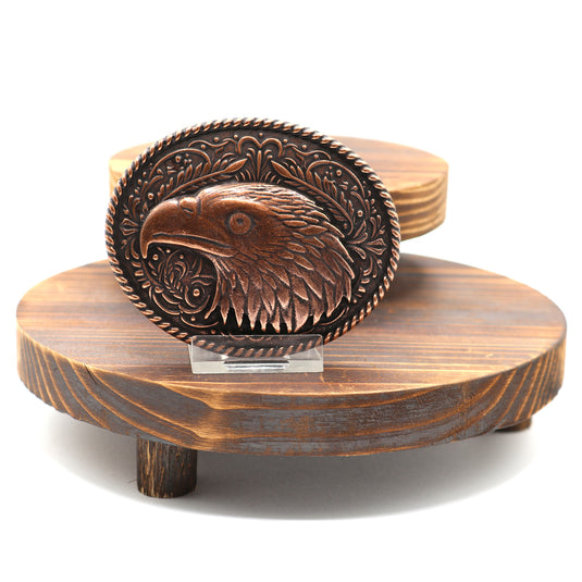 RLB507 - RockinLeather Pewter Eagle Head Belt Buckle