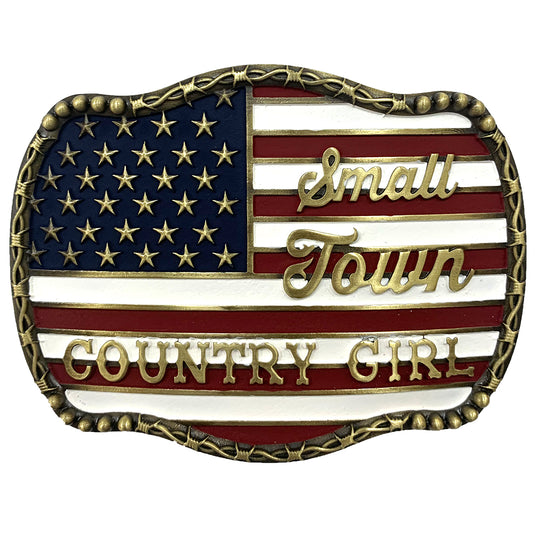 RLB006 - RockinLeather "Small Town Country Girl" Belt Buckle