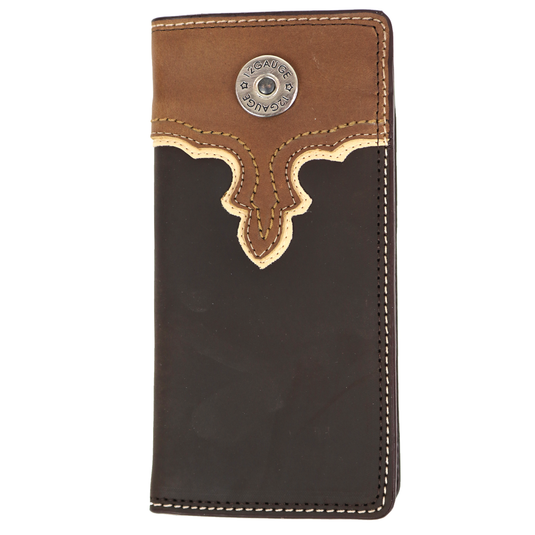 W119 - RockinLeather Rodeo Wallet w/ 12 Gauge Concho
