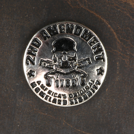 W136 - RockinLeather Brown 2nd Amendment Concho Rodeo Wallet