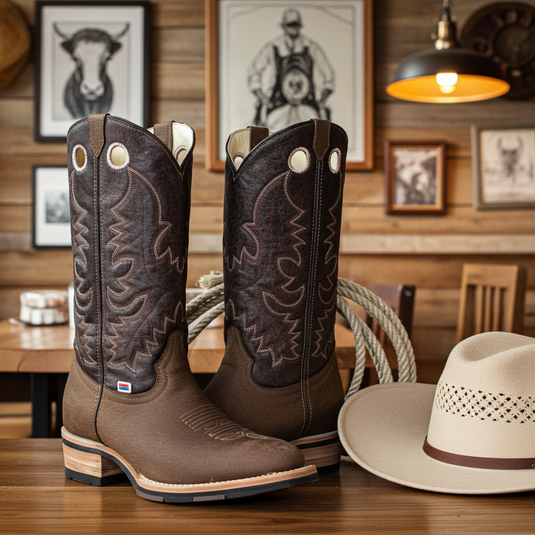 1116 - RockinLeather Men's Round Toe Crazy Flotter Western Boot