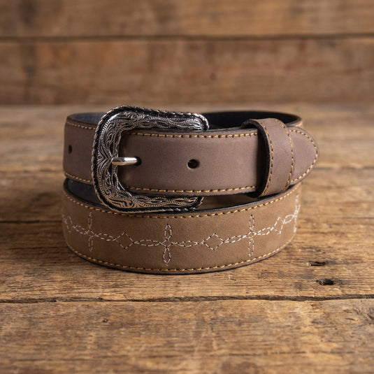 B1034 - RockinLeather Children's Brown Leather Belt w/Embroidery