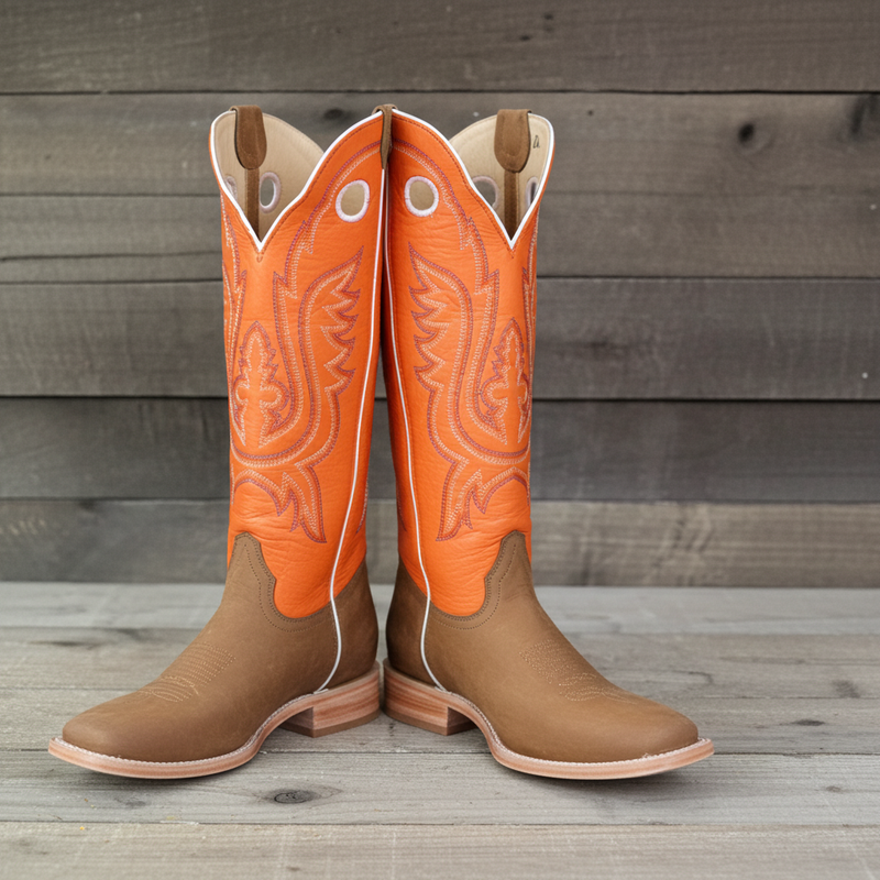 Load image into Gallery viewer, 1104 - RockinLeather Men&#39;s Buckaroo Orange Shaft Western Boot

