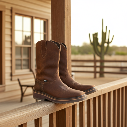 9003 - RockinLeather Men's Crazy Horse Square Toe Work Boot