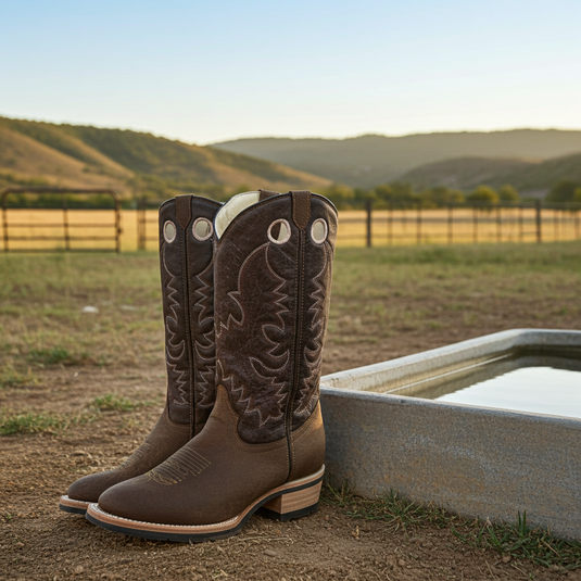 1116 - RockinLeather Men's Round Toe Crazy Flotter Western Boot