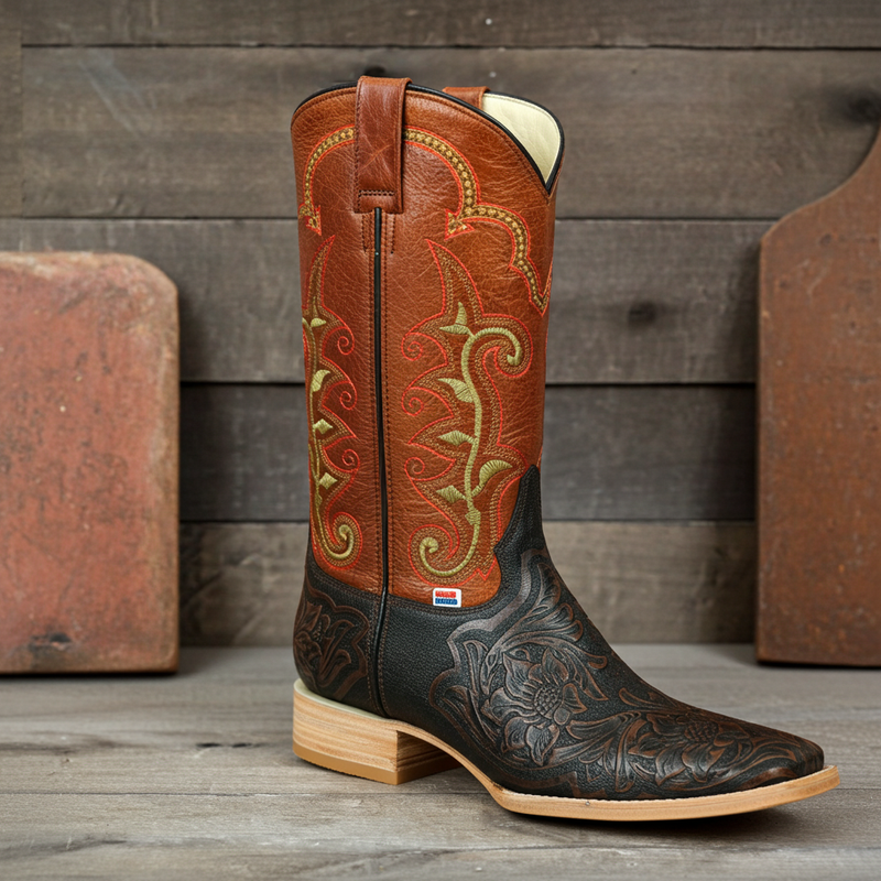 Load image into Gallery viewer, 1190 - RockinLeather Men&#39;s Stamped Cowhide Leather Boot
