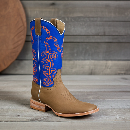 1178 - RockinLeather Men's Crazy Horse w/Blue Upper Western Boot