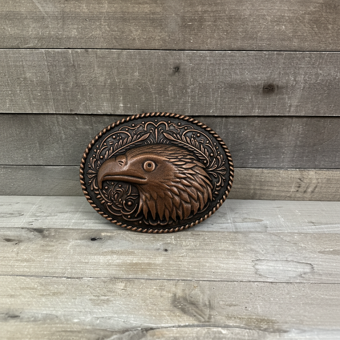 RLB507 - RockinLeather Pewter Eagle Head Belt Buckle