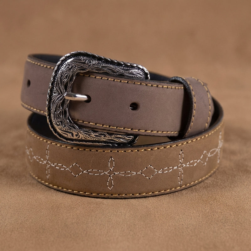 Load image into Gallery viewer, B1034 - RockinLeather Children's Brown Leather Belt w/Embroidery
