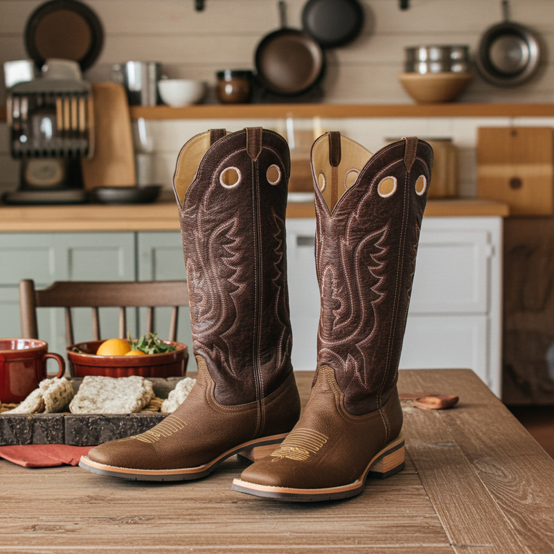 Load image into Gallery viewer, 1121 - RockinLeather Men&#39;s Buckaroo Distressed Brown Western Boot
