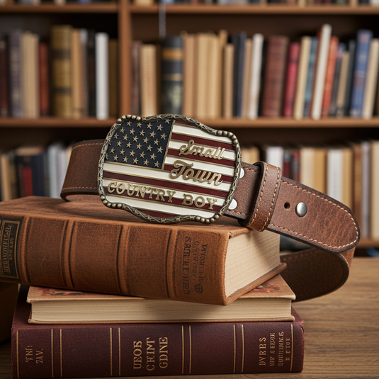 RLB005 - RockinLeather "Small Town Country Boy" Belt Buckle