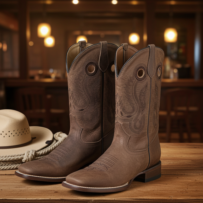Load image into Gallery viewer, 1803 - RockinLeather Men&#39;s Mad Dog Cowhide Western Boot With Square Toe
