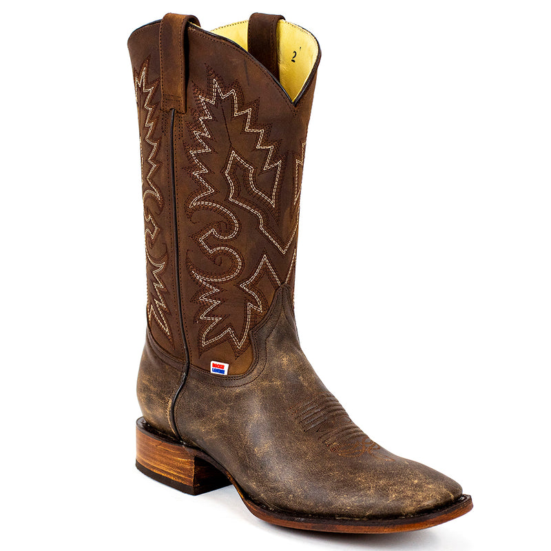 Load image into Gallery viewer, 1170 - RockinLeather Men&#39;s Bomber Brown Square Toe Western Boot
