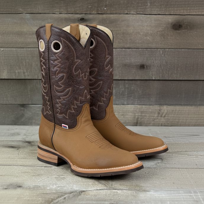 1219 - RockinLeather Men's Round Toe Crazy Horse Western Boot