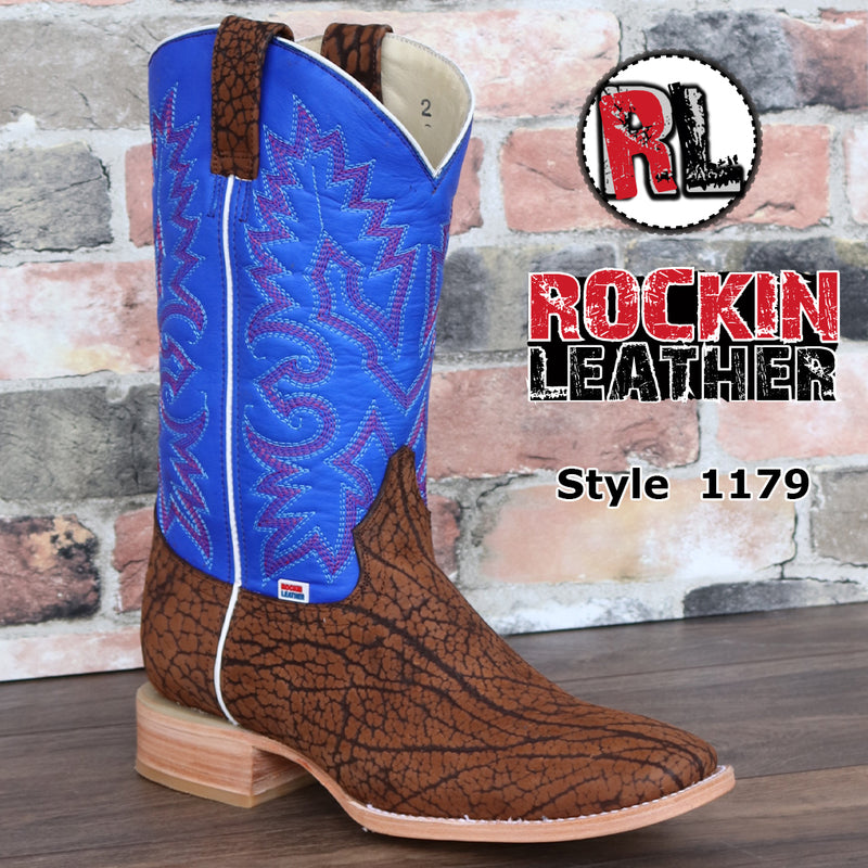 Load image into Gallery viewer, 1179 - RockinLeather Men&#39;s Bull Shoulder Square Toe Western Boot
