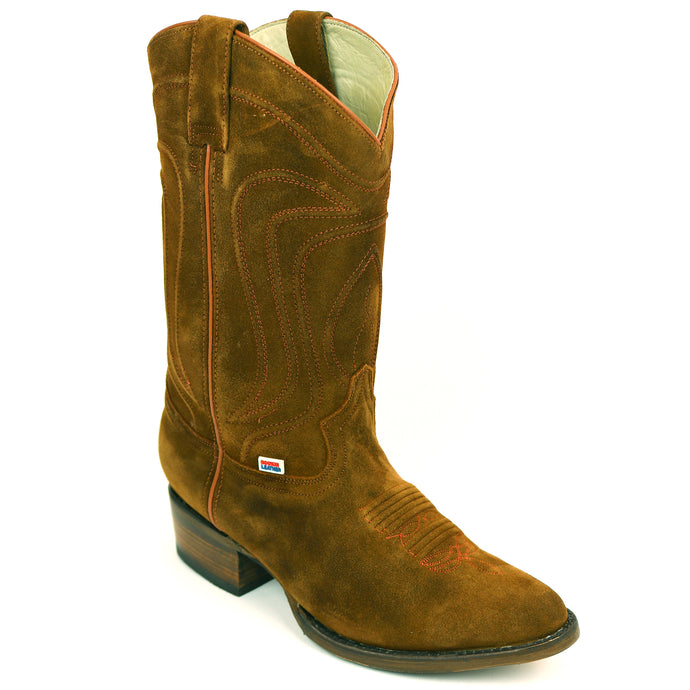 1201 - RockinLeather Men's Timber Brown Suede Western Boot