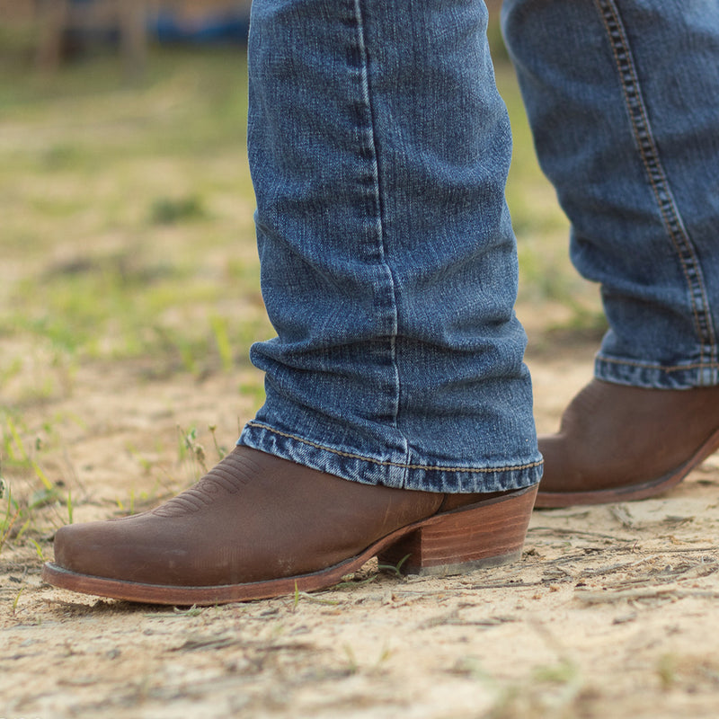 1205 RockinLeather Men s Crazy Horse Narrow Square Toe Western Boot 9