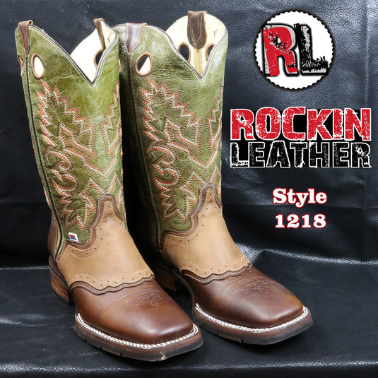 1218 - RockinLeather Men's Shedron Ranch Western Boot w/Overlay