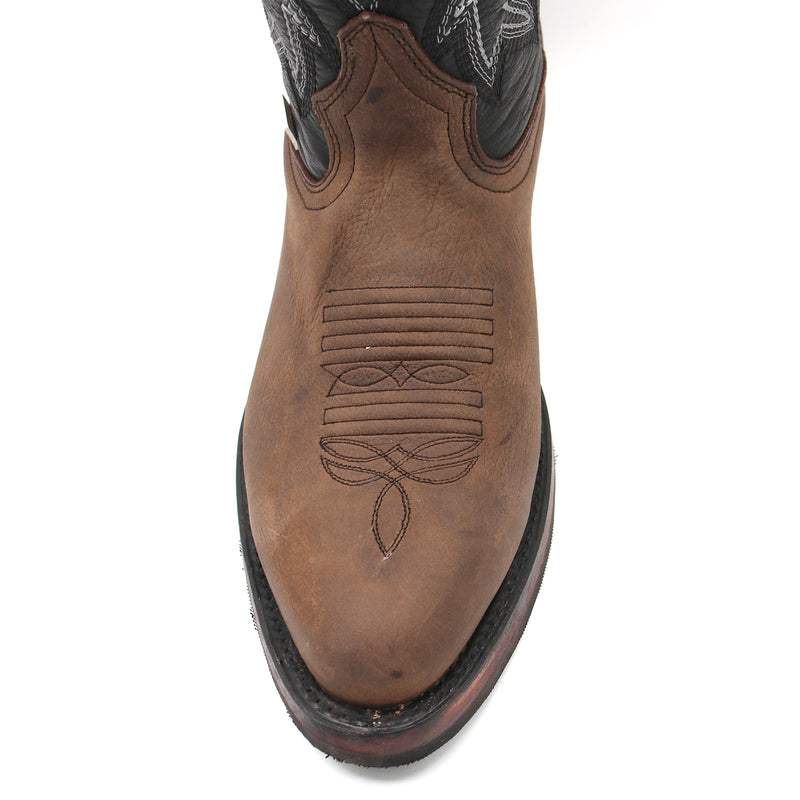 Load image into Gallery viewer, 1228 - RockinLeather Men&#39;s Round Toe Gaucho Brown Western Boot
