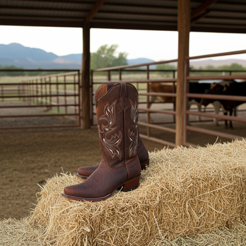 Load image into Gallery viewer, 2820 - RockinLeather Women&#39;s Mad Dog Cowhide Snip Toe Western Boot

