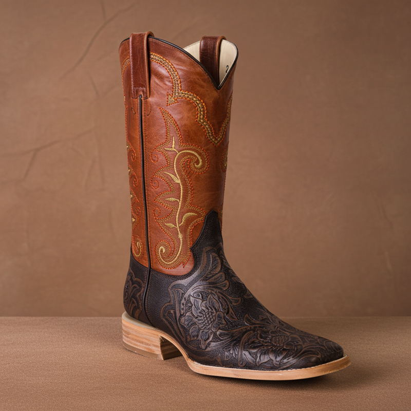 Load image into Gallery viewer, 1190 - RockinLeather Men&#39;s Stamped Cowhide Leather Boot
