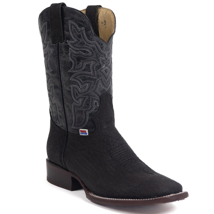 1246 - RockinLeather Men's Black Bull Shoulder Western Boot