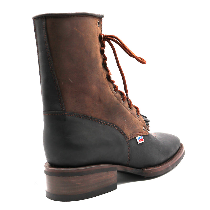 Load image into Gallery viewer, 1258 - RockinLeather Men&#39;s Square Toe Lace Up Packer Western Boot

