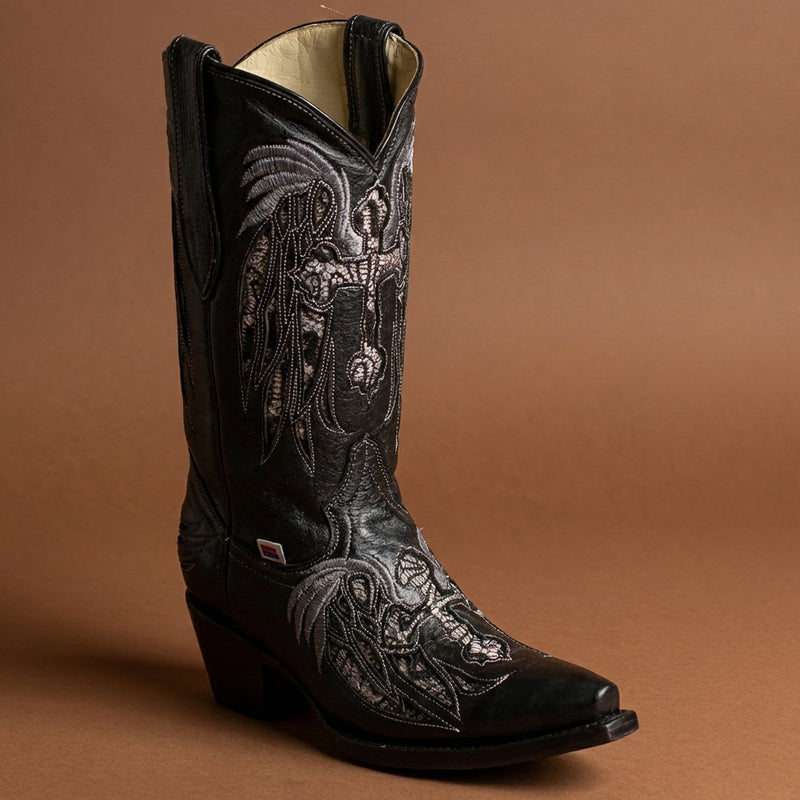 Load image into Gallery viewer, 2139 - RockinLeather Women's Black Snip Toe Western Boot
