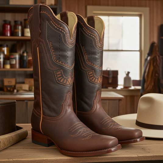 2801 - RockinLeather Women's Espresso Shedron Western Boot