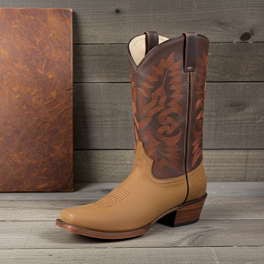 1205 - RockinLeather Men's Crazy Horse Narrow Square Toe Western Boot
