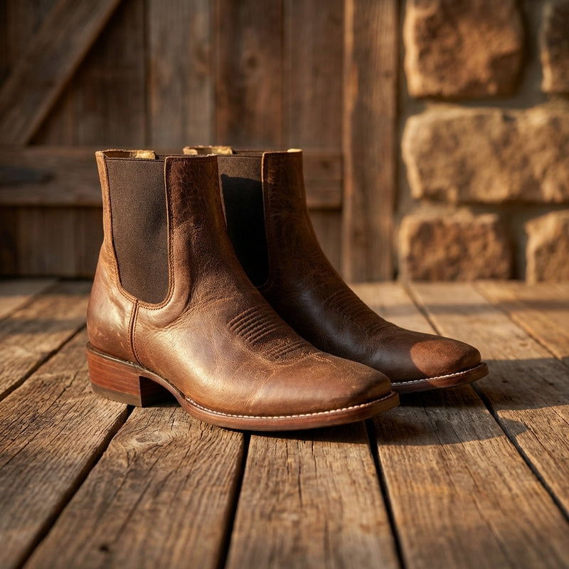 Load image into Gallery viewer, 1251 - RockinLeather Men's Sierra Scotch Goat Chelsea Boot

