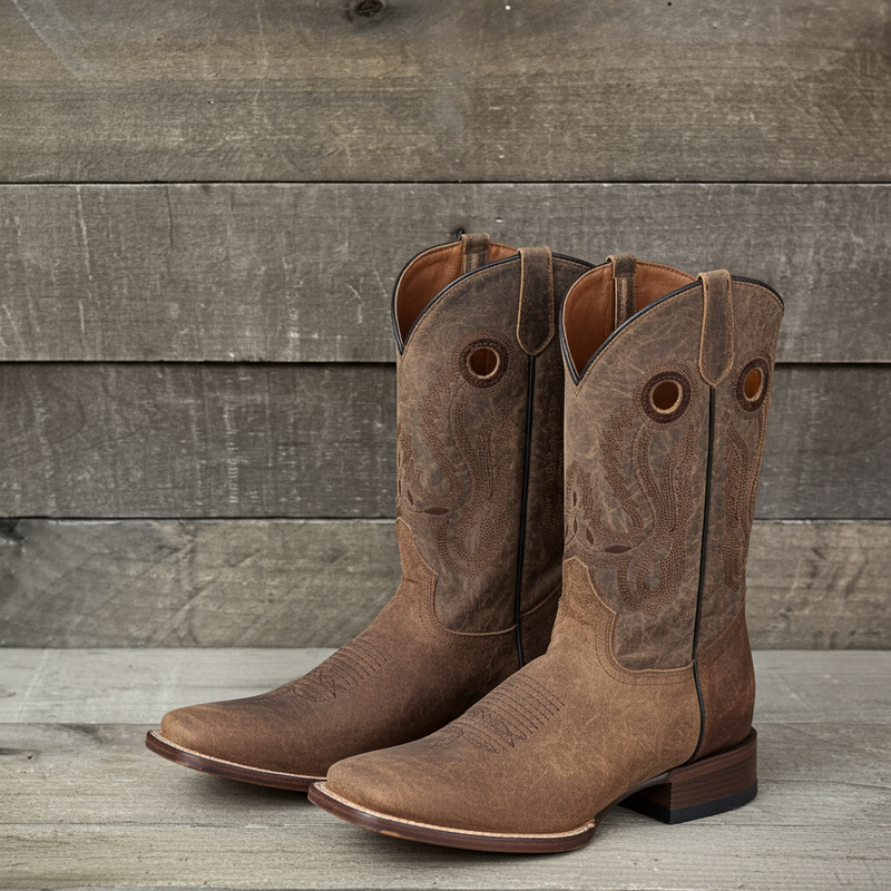 Load image into Gallery viewer, 1803 - RockinLeather Men&#39;s Mad Dog Cowhide Western Boot With Square Toe

