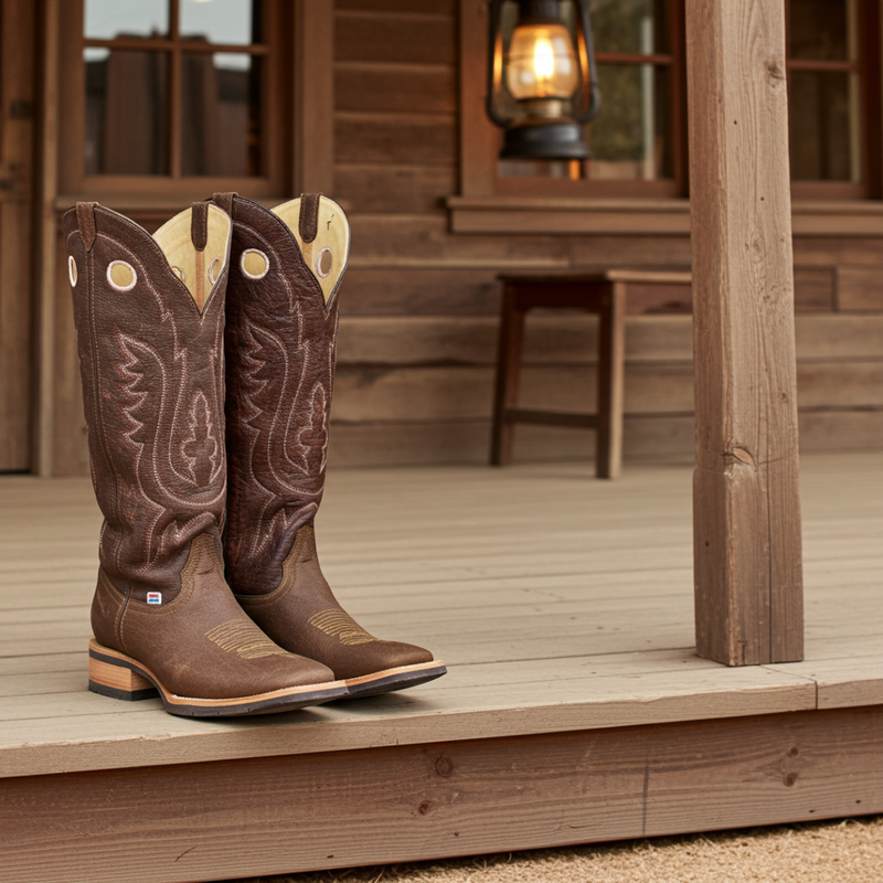 Load image into Gallery viewer, 1121 - RockinLeather Men&#39;s Buckaroo Distressed Brown Western Boot
